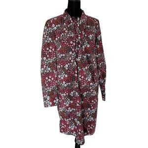 1901  Dress Midi Size Small‎ Vintage Floral Print. Collar tie. Never worm